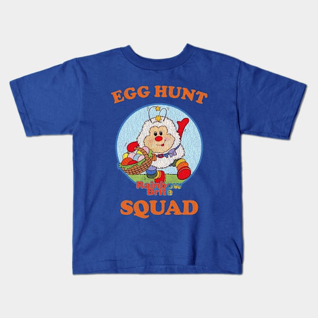 Egg Hunt Squad Rainbow Brite Kids T-Shirt by Tangan Pengharapan